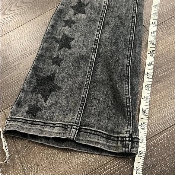 Grey flare jeans with Black Star Patterned - Picture 3 of 9